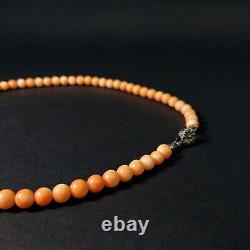 ANTIQUE Beads Necklace from Real Coral Red Mediterranean