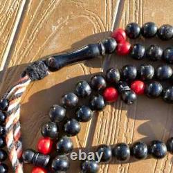 ANTIQUE CORAL 8 mm 100 beads Black Coral Prayer beads Yusr yemen coral