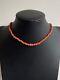 Antique Rare Victorian Salmon Red Coral Bead Necklace Cca 1880 16 9g