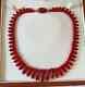 Art Deco Blood Red Pacific Aka Coral Necklace