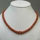 A Victorian Antique Pink Coral Bead Necklace 9 Ct Gold Clasp C. 1880 23.7 G