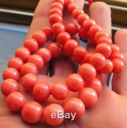 Angelskin Coral Necklace Natural Handamade Ball Size 8mm to 10mm Quality AAA