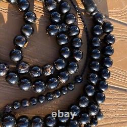 Antique 10 mm 100 Prayer beads Yusr yemen beads natural Black Coral