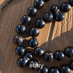 Antique 10 mm 100 Prayer beads Yusr yemen beads natural Black Coral