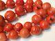 Antique Chinese Natural Coral Salmon Color Bead 185 Gram Necklace (m1108)