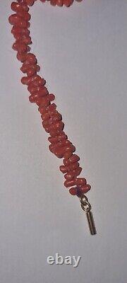 Antique Coral 18k Necklace