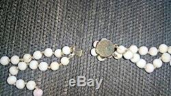 Antique Coral Angel Skin Necklace 14k Gold Choker Genuine Natural Beads Vintage