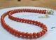 Antique Coral Necklace Beads Superb Quality 100% Natural Genuine Italian Coral