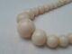 Antique Edwardian Natural Coral Bead Necklace With 9ct Gold Clasp