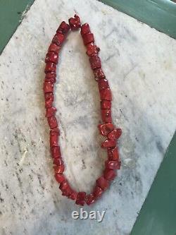 Antique Genuine Red Coral Necklace