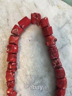 Antique Genuine Red Coral Necklace