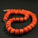 Antique Large Chinese Red Coral 16mm Beaded Graduated Necklace 152g