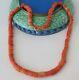 Antique Natural Coral Undyed Salmon Necklace 32 G Vintage Old Beads Ukrainian