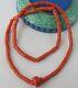 Antique Natural Coral Undyed Salmon Necklace 45.11 G Vintage Old Beads Ukrainian