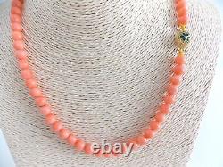 Antique Natural Coral Beaded Necklace Round Natural Coral Not Enhanced Beautiful