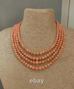 Antique Natural Coral Beads Necklace