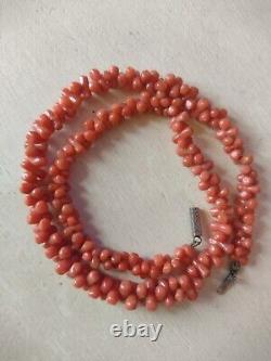 Antique Natural Coral Beads Necklace