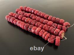 Antique Natural Cut Red Coral Chunky Beads 630 grams