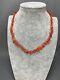 Antique Natural Undyed Mediterranean Salmon Red Coral Branch Necklace 15