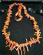 Antique Red Branch Coral 18 Beaded Necklace Sterling Silver Clasp