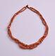 Antique Red Coral Genuine Natural Undyed Untreated Beads Necklace-82 Gram