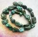 Antique Tibetan Turquoise Bead Necklace Matrix Chunky Beads