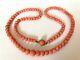 Antique Victorian 1890's Real Coral Beads Necklace 9 Ct Rose Gold Coral Clasp