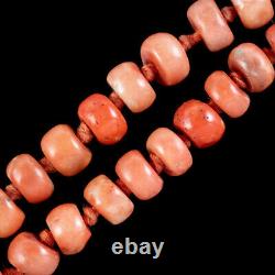 Antique Victorian Coral Bead Necklace Circa 1880