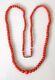 Antique Victorian Gold And Red Salmon Coral Beads Necklace