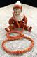 Antique Victorian Graduated Genuine Natural Salmon Coral Bead Necklace 21