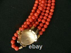 Antique Victorian Natural Beaded Coral Necklace