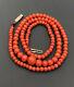 Antique Victorian Natural Mediterranean Red Coral Graduated Bead Necklace 21
