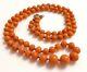Antique Victorian Natural Red Salmon Coral Knotted Graduated Bead Necklace
