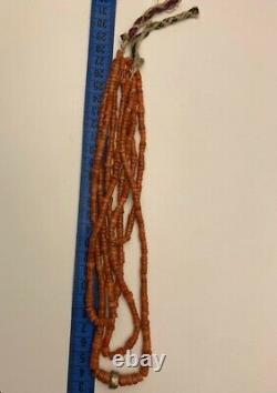 Antique natural Coral bead necklace 73 gr