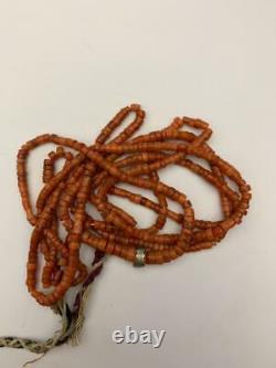 Antique natural Coral bead necklace 73 gr