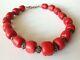 Antique Natural Color Coral And Silver Beads Chinese Necklace 220 Gram (m1030)