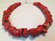 Antique Original Red Natural Coral Beads Chinese Old Necklace 160.4 Gram (m761)