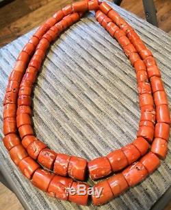 Authentic Medium Size Nigerian/igbo Esuru Coral Two Layers Beads Set
