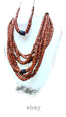 BEAUTIFUL Old coral huge necklace 19century, vintage coral 290gram