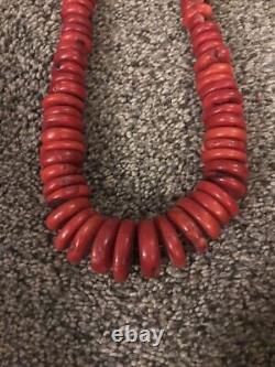 BEAUTIFUL Vintage Red Coral Necklace