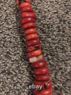 BEAUTIFUL Vintage Red Coral Necklace