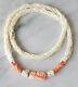 Beautiful Carved Angel Skin Coral Flower And Mop Beads Torsade Necklace 32