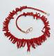Beautiful Red Coral Branch-beaded Necklace 100% Natural Coral Handmade Necklace