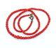 Beautiful Vintage Deep Red Mediterranean Coral Graduated Bead Strand Necklace 16