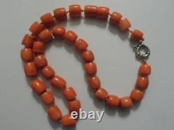 Beautiful Vintage Natural Mediterranean Sea Coral Beads Necklace 125 Grams