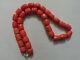 Beautiful Original Salmon Vintage Carved Natural Coral Beads Necklace 246 Gr