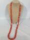 Beautiful Vintage Salmon Coral Undyed Beads Necklace 154.5 G