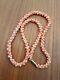 Beautiful Vintage Salmon Angel Skin Coral Dumbbell Shape Bead Necklace