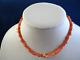 Branch Coral Bead Choker Necklace 14kt Gold Clasp