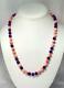 Coral Amethyst 14 Karat Gold Bead Necklace 22 Inches 8mm Beads